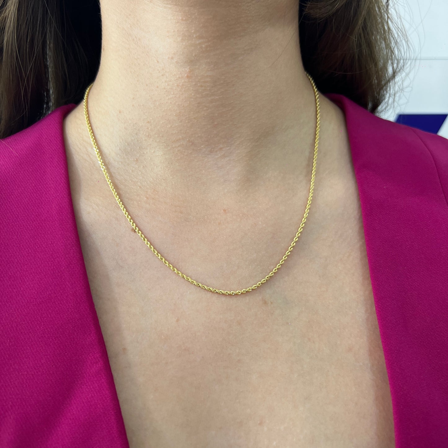 Cadena Oro 14 Kilates Torzal 2 MM