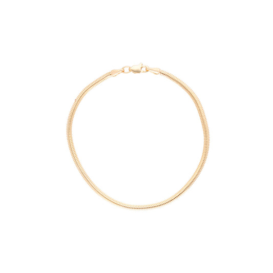 Pulso Panza de Víbora Oro Sólido 14 Kilates 3 mm