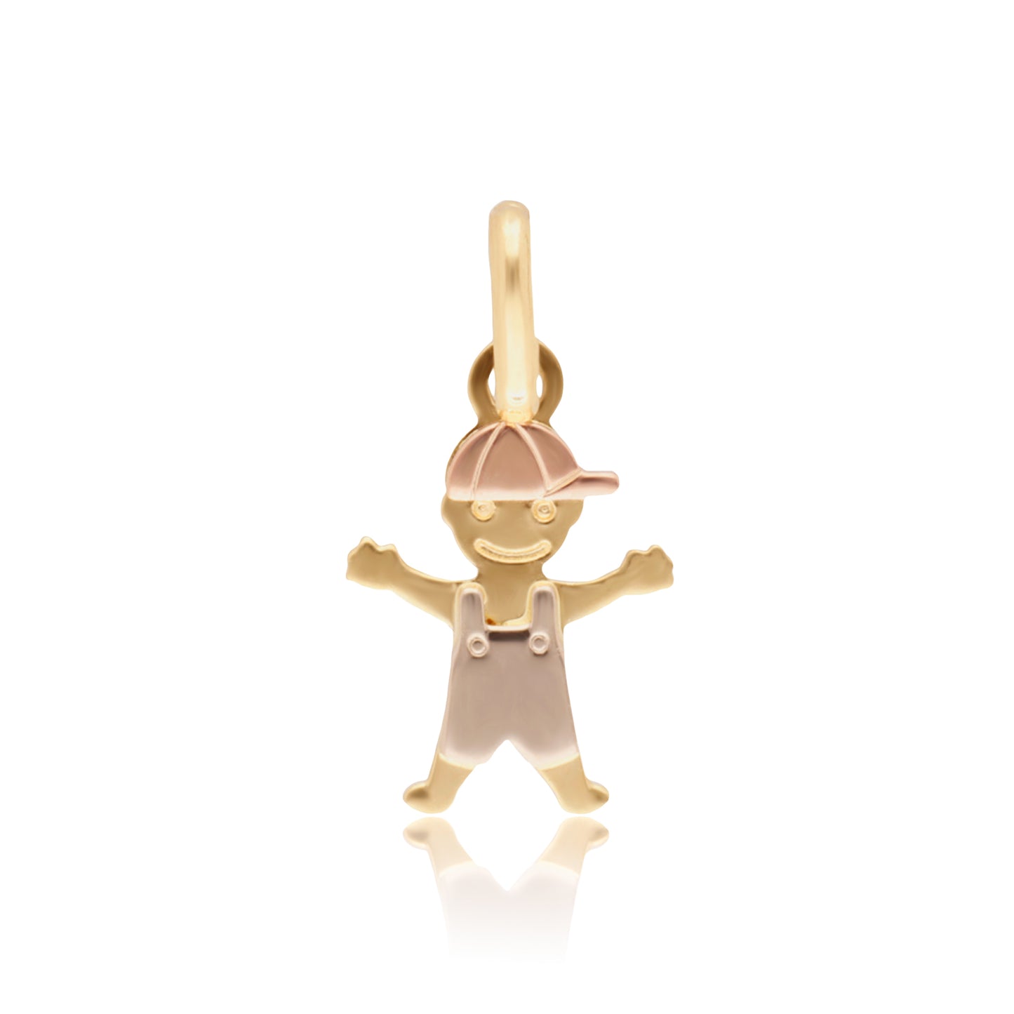 DIJE DE ORO 14K KILATES DISEÑO NIÑO / NIÑA PEQUEÑO 1 CM