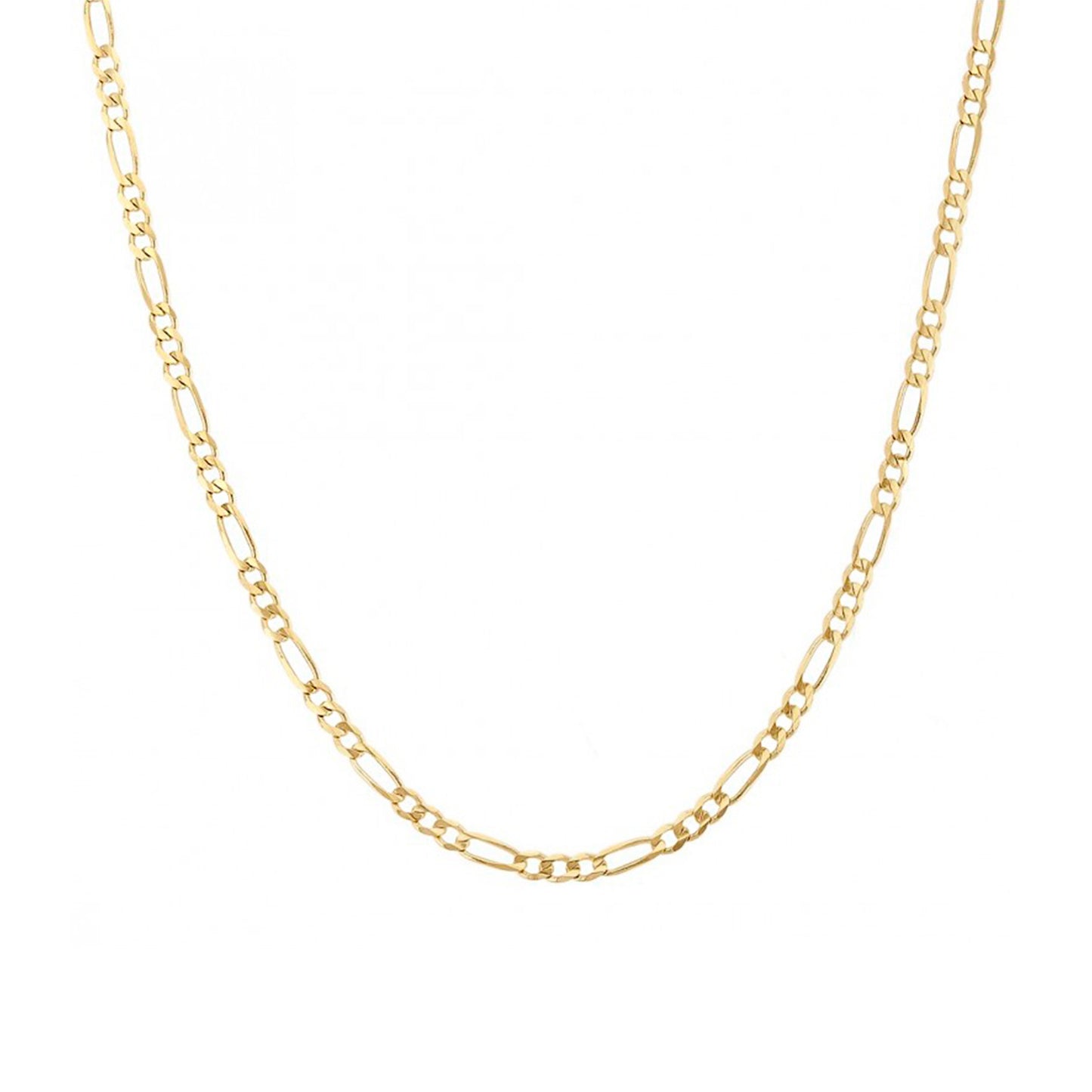 CADENA DE ORO SÓLIDO 10 KILATES TEJIDO FIGARO 3 MM