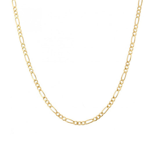 CADENA DE ORO SÓLIDO 10 KILATES TEJIDO FIGARO 3 MM