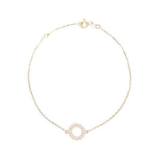 Pulso De Oro Italiano 10 Kilates Aro Completo Con Piedras