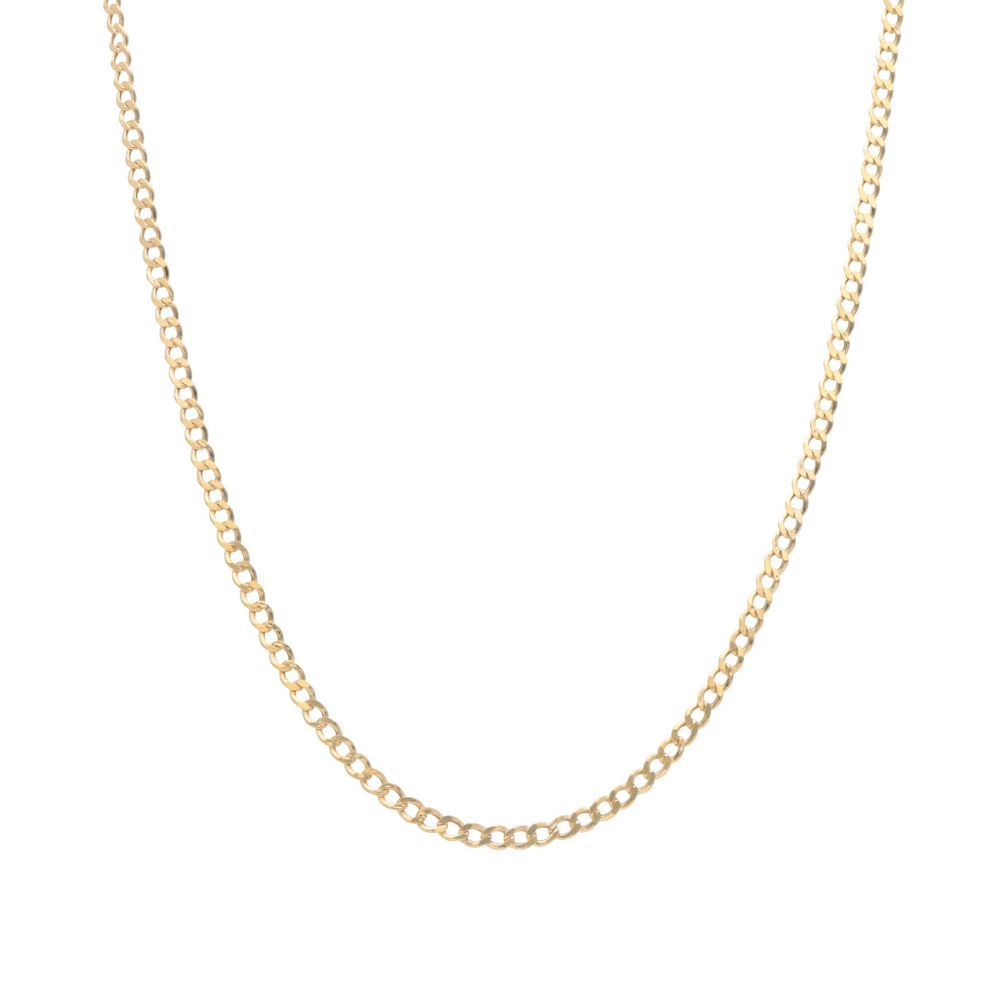 Cadena De Oro Italiano 10 Kilates Barbada 55 CM 2 MM