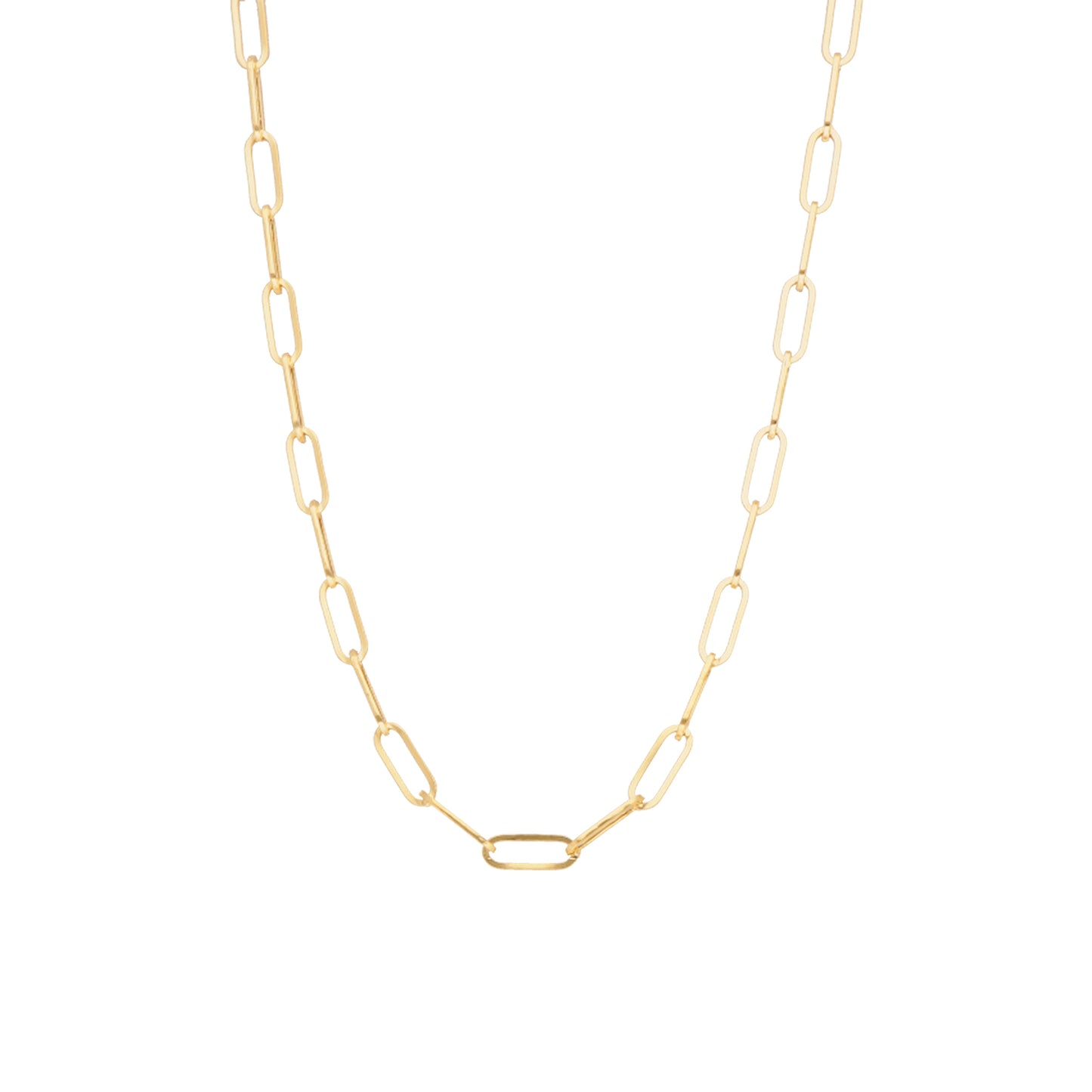 CADENA DE ORO ITALY 14K KILATES TEJIDO CLIPS 3.5 MM