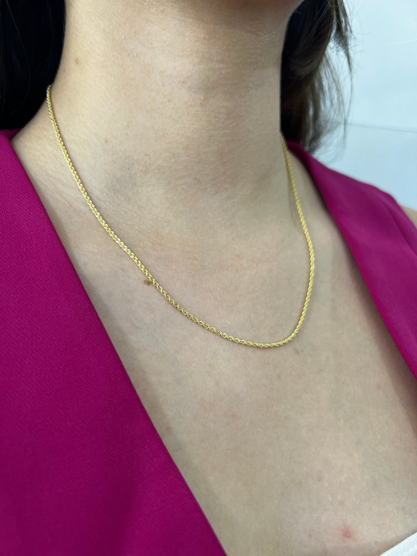 Cadena Oro 14 Kilates Torzal 2 MM