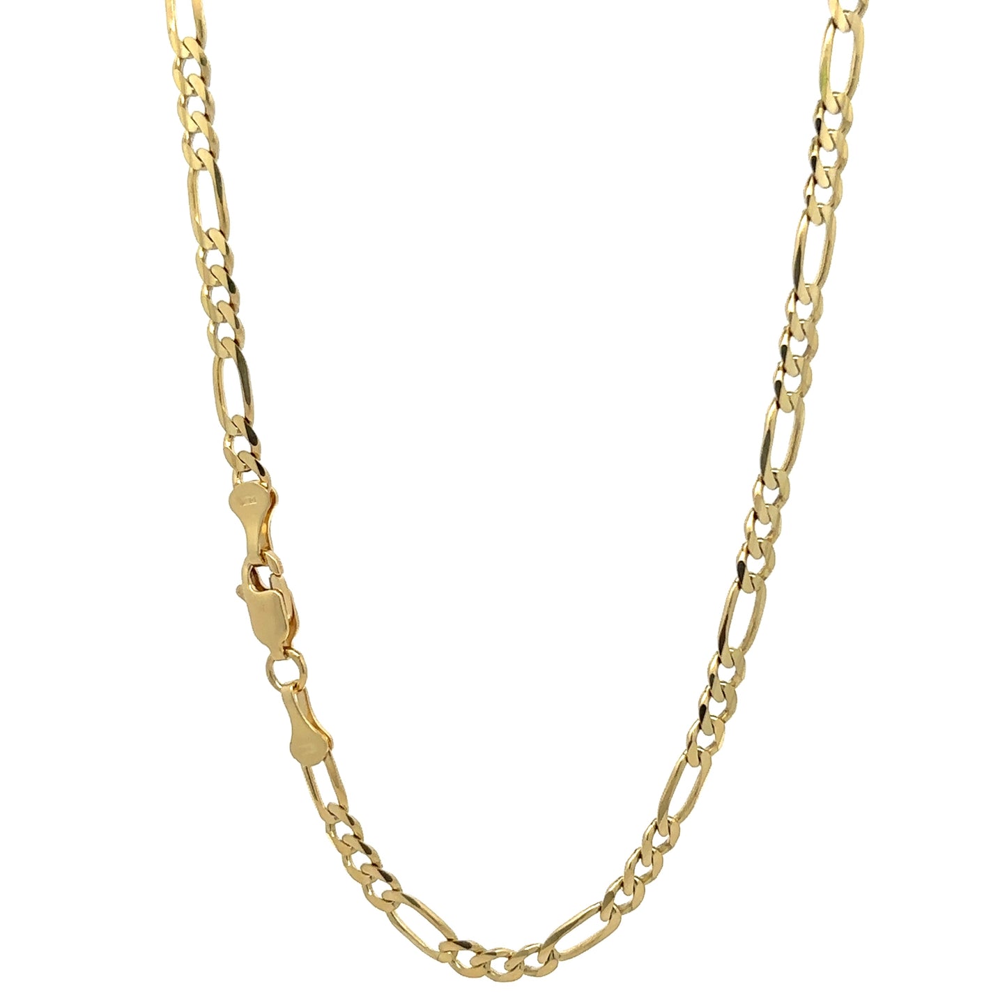 CADENA DE ORO SÓLIDO 10 KILATES TEJIDO FIGARO 3 MM