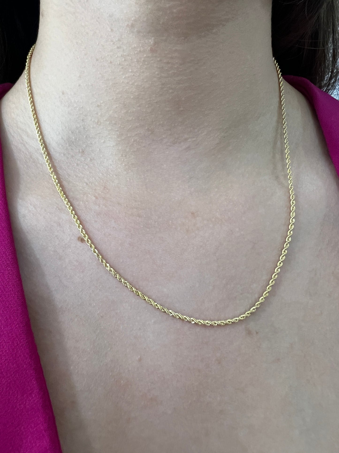 Cadena Oro 14 Kilates Torzal 2 MM