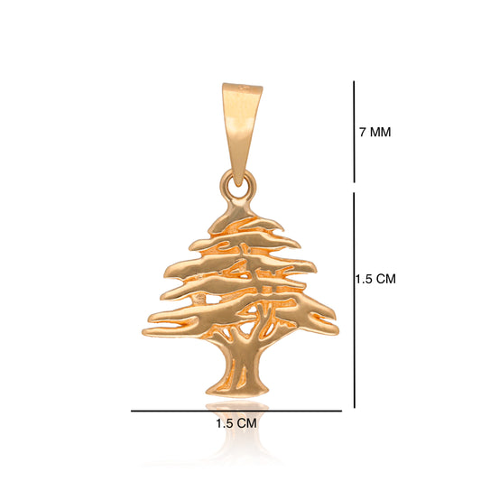 DIJE DE ORO SÓLIDO 10K Y 14K DISEÑO ARBOL CEDRO / LIBANO