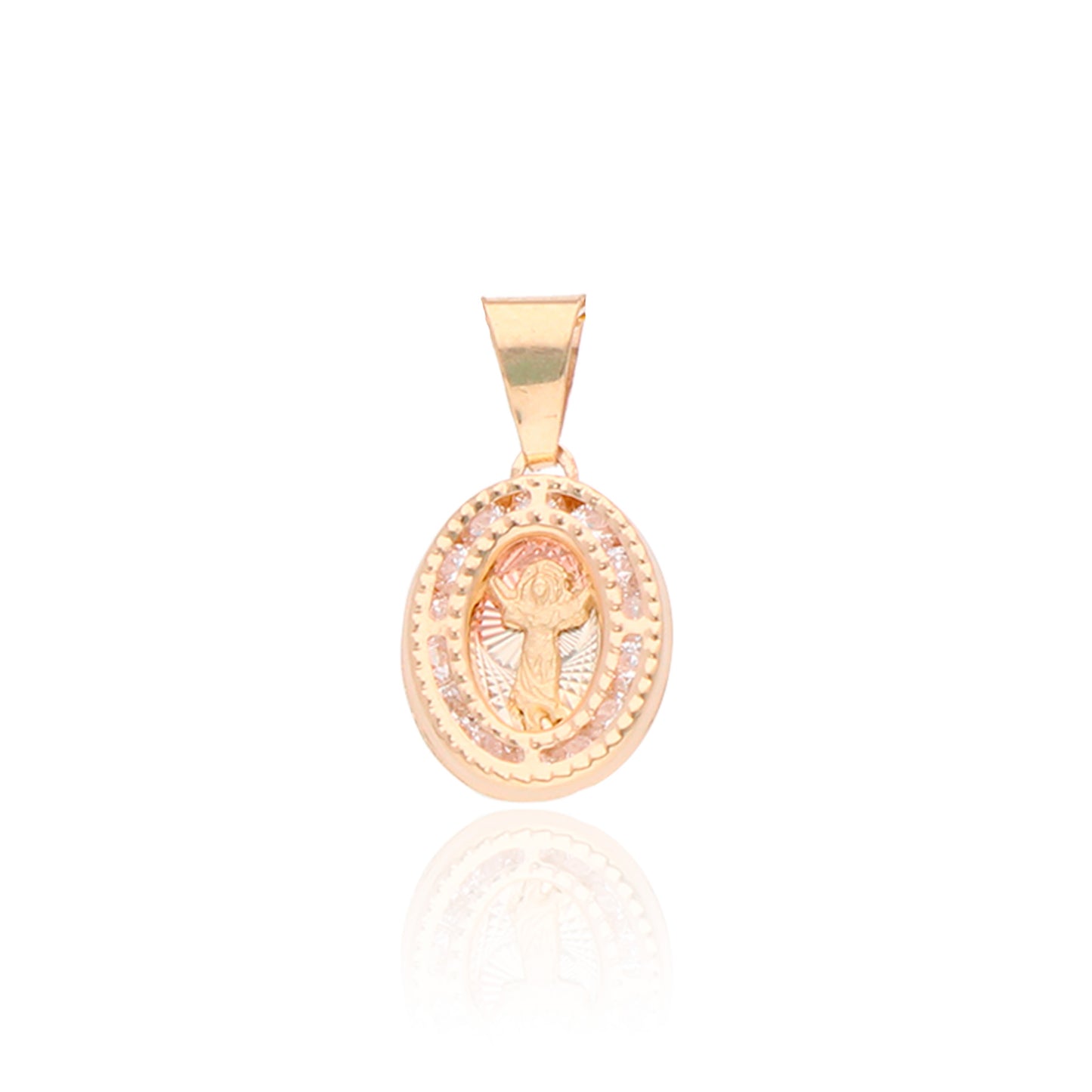 Dije / Medalla De Oro Sólido 10 Kilates Sagrado Santo Niño