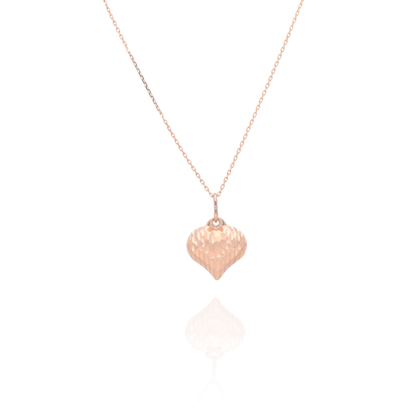 Collar Gargantilla Oro 14 Kilates Corazón Doble Vista Florentino