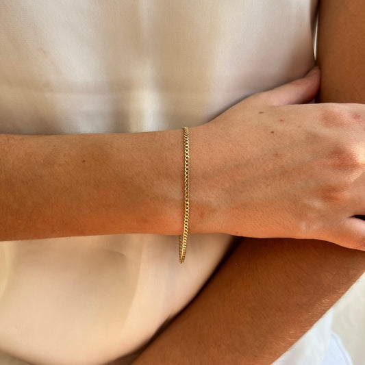 Pulso De Oro 10 Kilates Barbado 2 MM