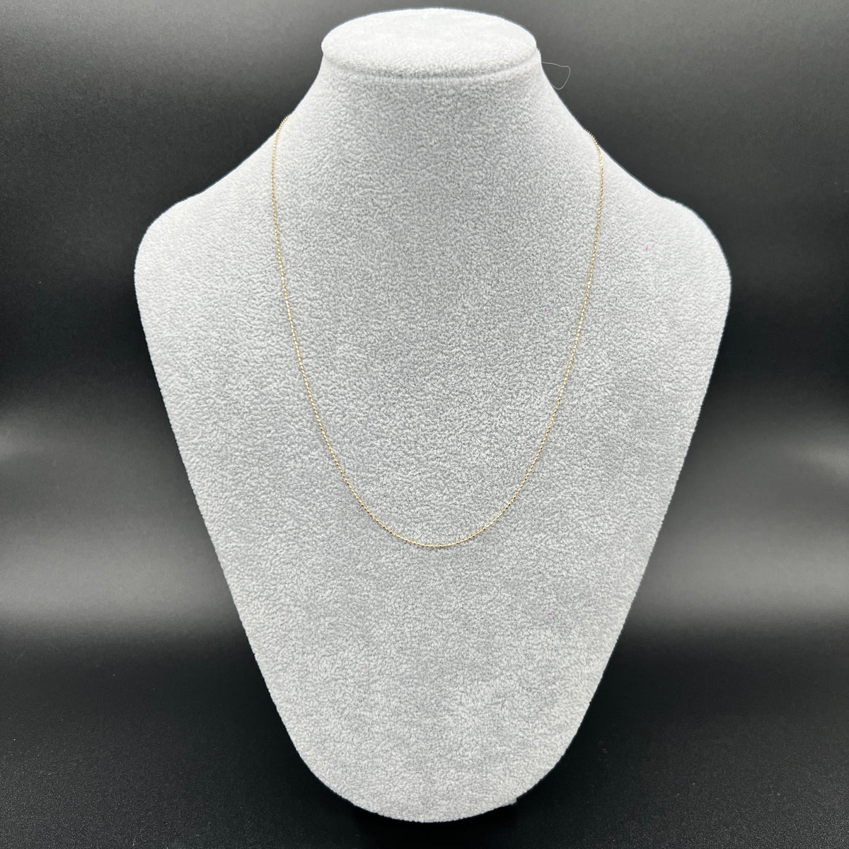 Cadena De Oro Sólido 14 Kilates Bolitas 1 mm
