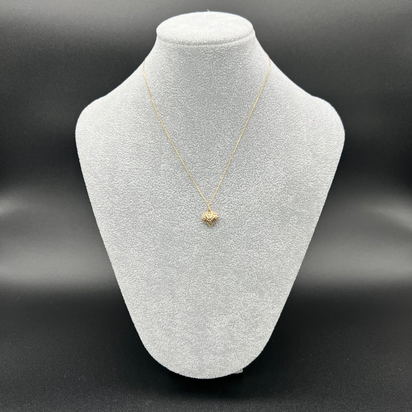 Collar Gargantilla Oro 14 Kilates Corazón Doble Vista Florentino
