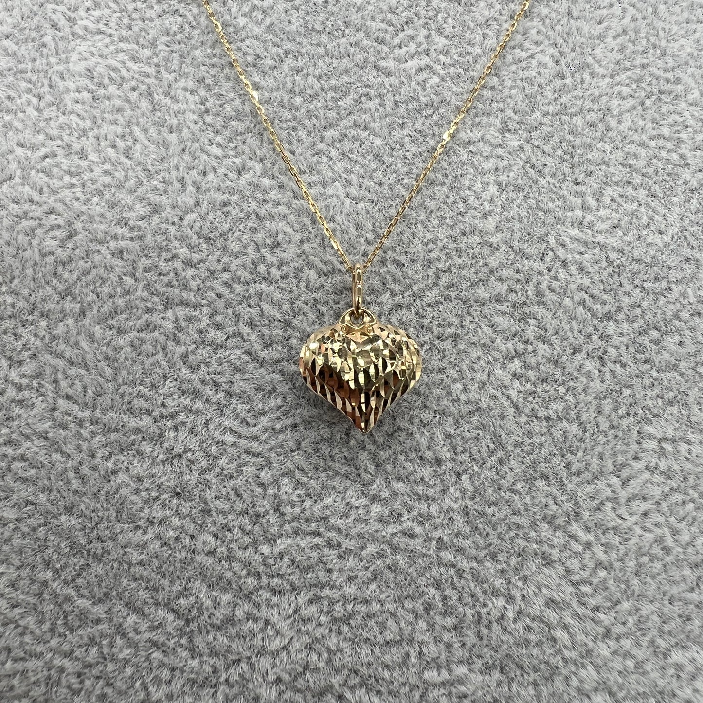 Collar Gargantilla Oro 14 Kilates Corazón Doble Vista Florentino