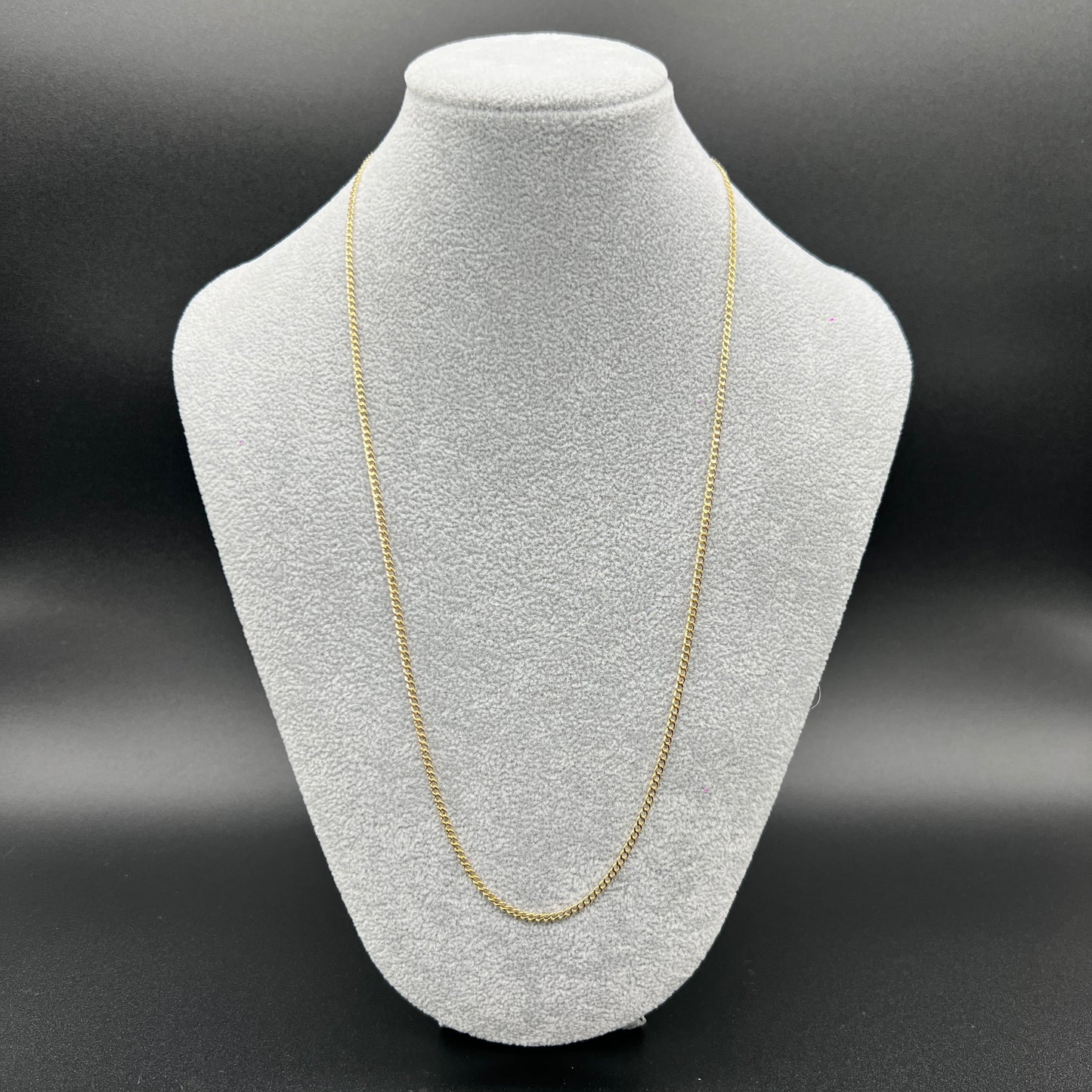 Cadena De Oro Italiano 10 Kilates Barbada 55 CM 2 MM