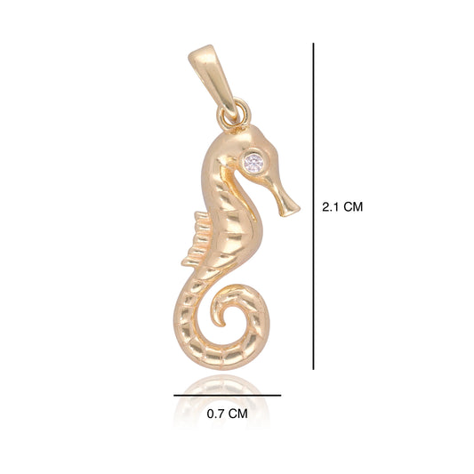 Dije De Oro Italiano 10 Kilates De Caballito De Mar