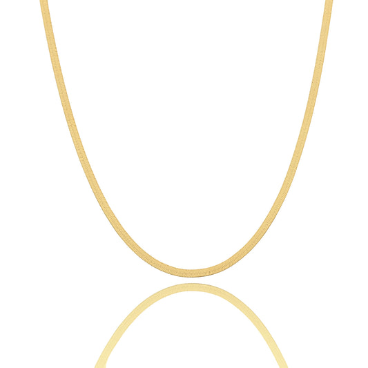 Cadena Gargantilla Panza de Víbora Oro Sólido 14 Kilates