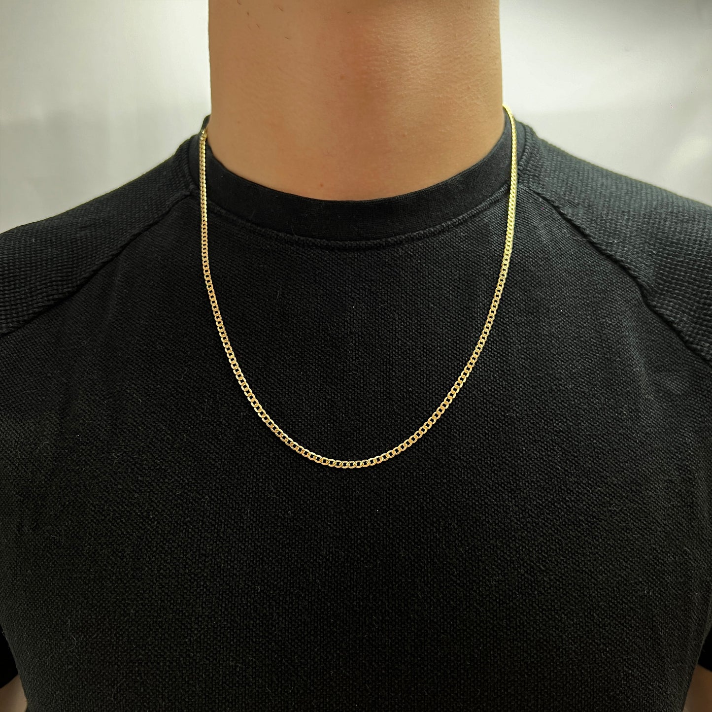Cadena De Oro 14 Kilates Barbada 2.5 MM