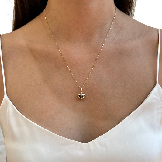 Gargantilla Corazón Hermoso Grande Oro 14 Kilates