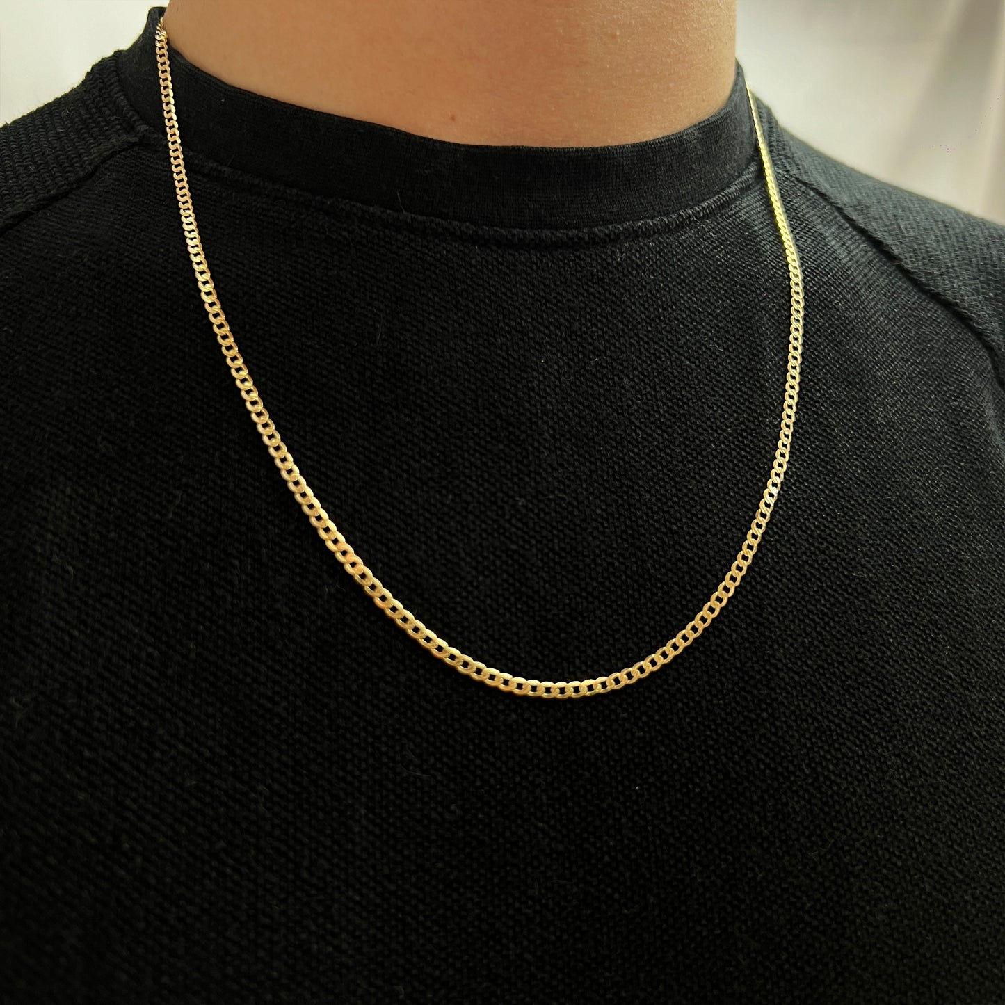 Cadena De Oro 14 Kilates Barbada 2.5 MM