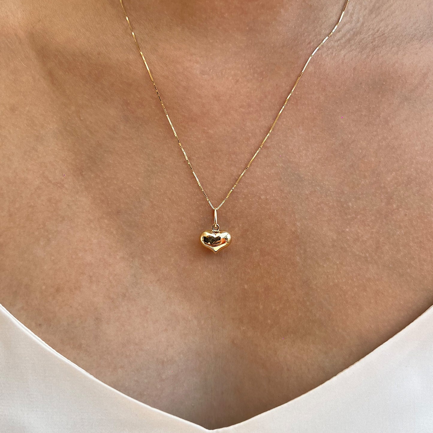 Gargantilla Corazón Hermoso Grande Oro 14 Kilates