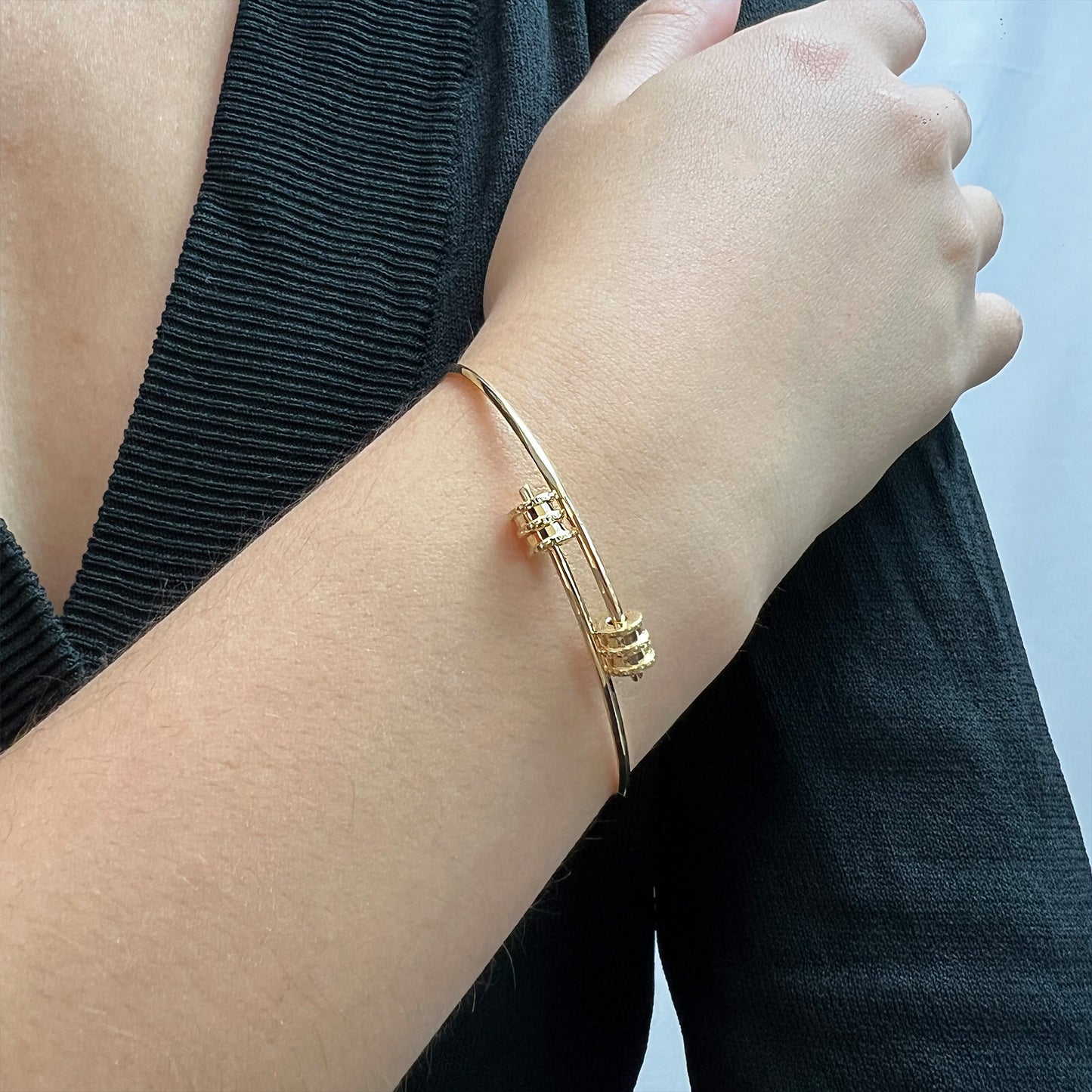 Brazalete De Oro Italiano 14 Kilates MOD F-1