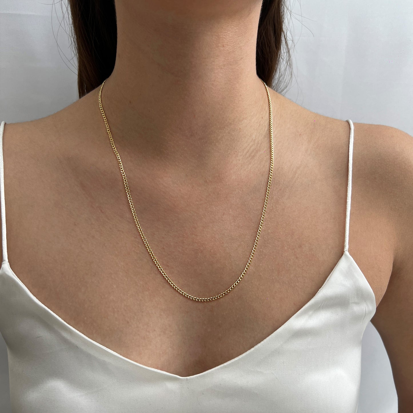 Cadena De Oro Italiano 10 Kilates Barbada 55 CM 2 MM