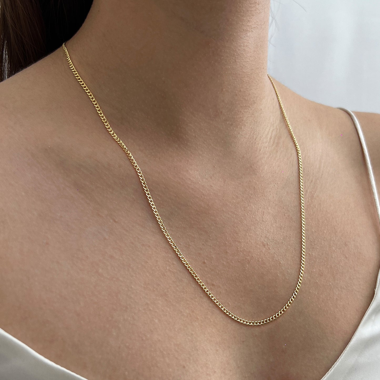 Cadena De Oro Italiano 10 Kilates Barbada 55 CM 2 MM