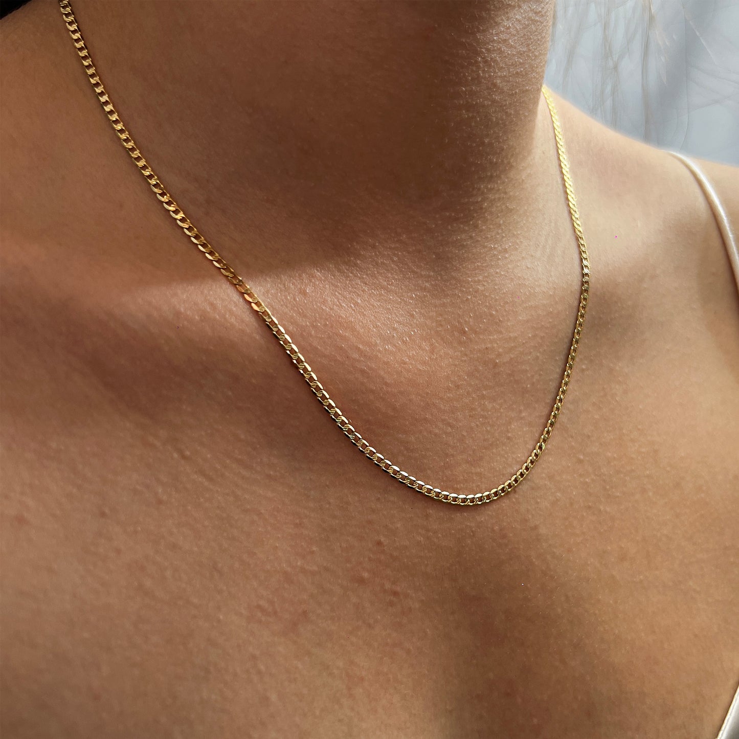 Cadena De Oro 14 Kilates Barbada 2.5 MM