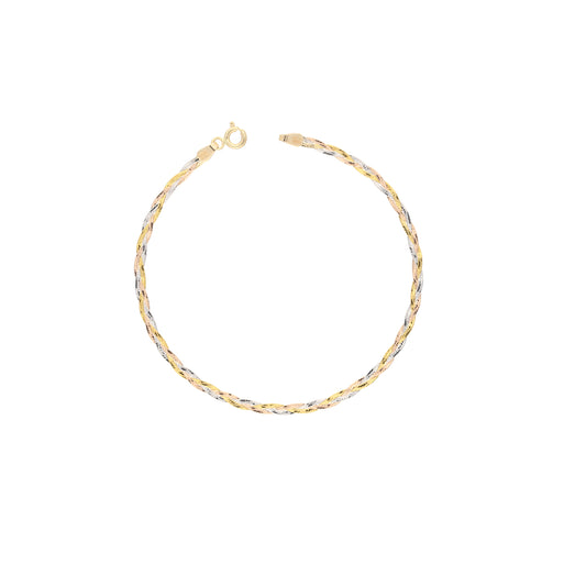 Pulso Trenzado Oro 14 Kilates