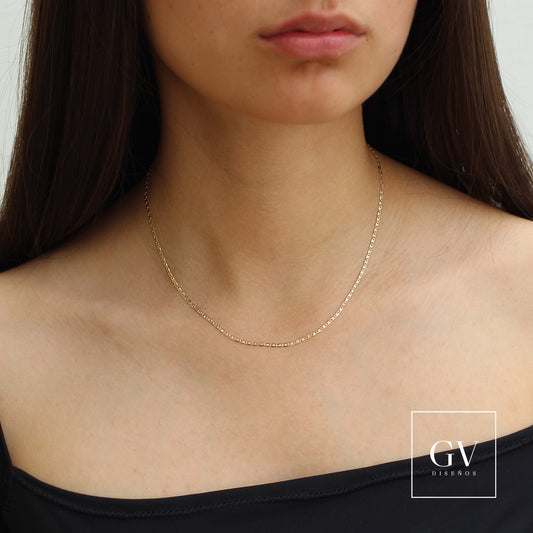 Cadena Estilo Marinero 2mm Oro Italiano 14 Kilates