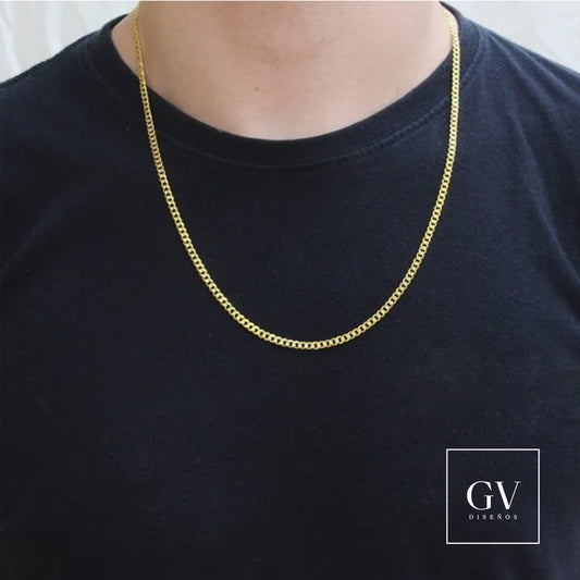 Cadena Barbada 10 Kilates 4 mm