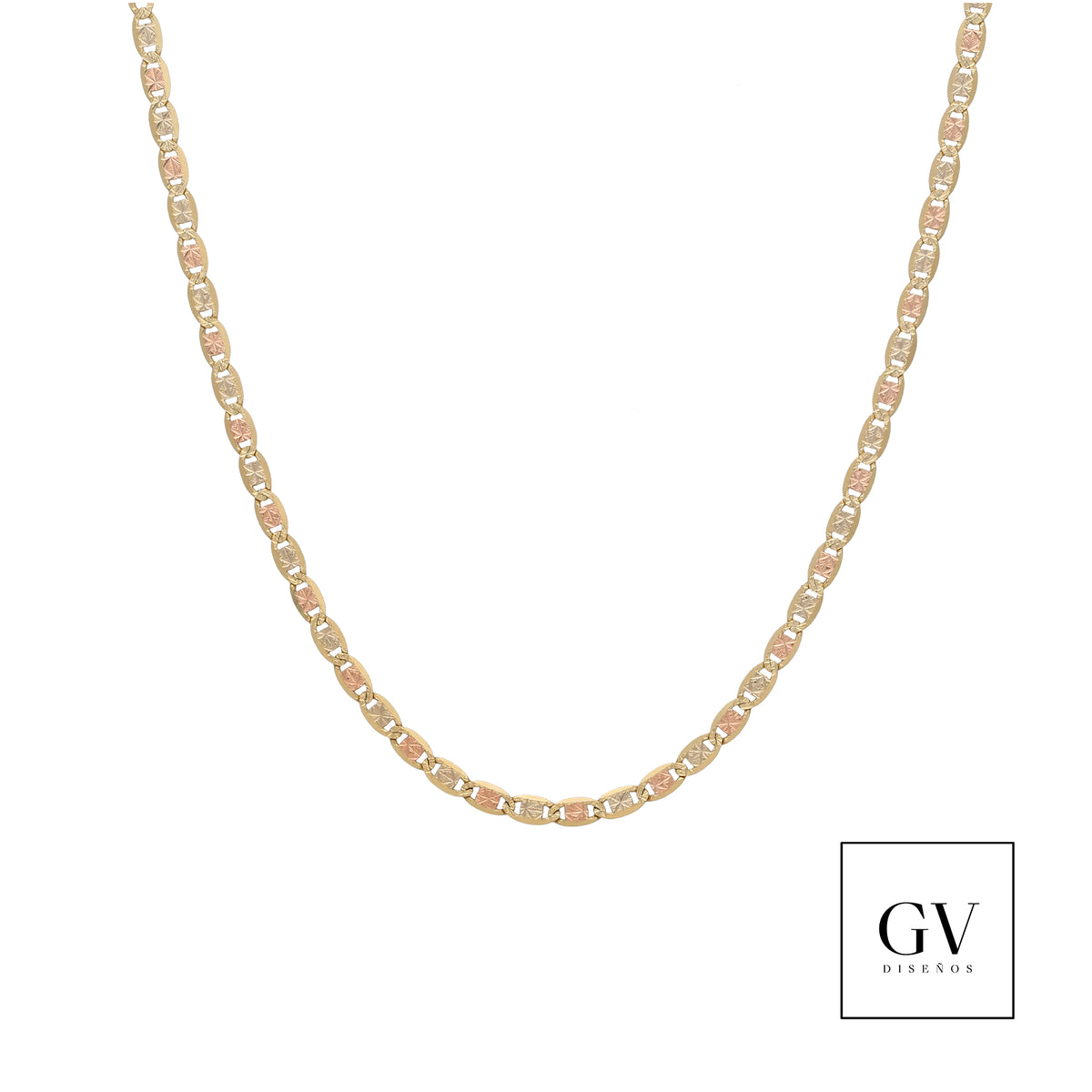 Cadena Estilo Marinero Caballero Oro 14 Kilates 60cm