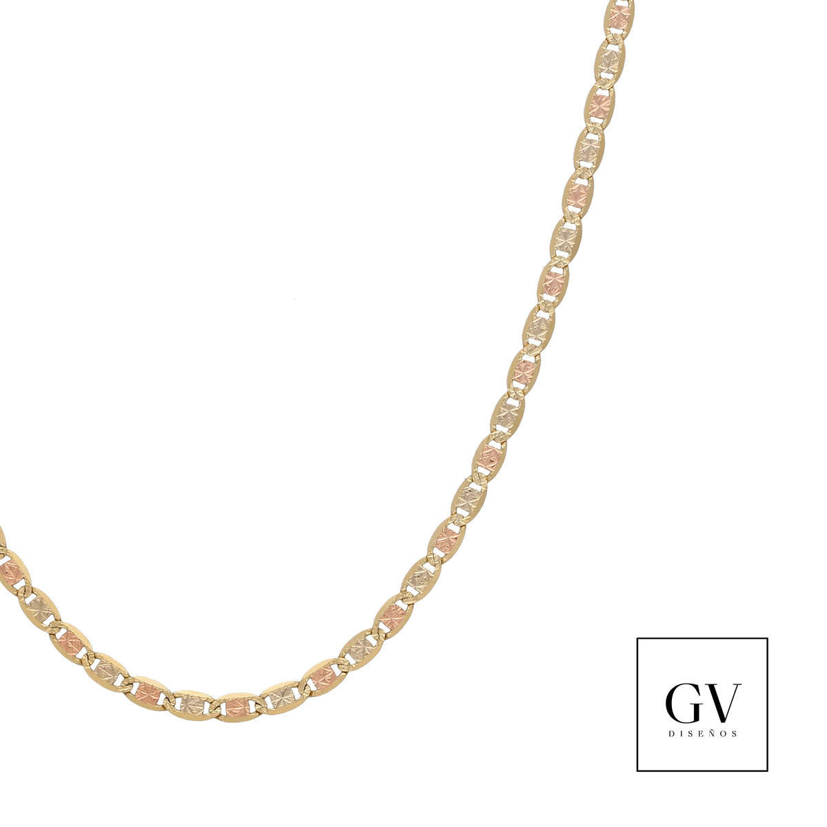 Cadena Estilo Marinero Caballero Oro 14 Kilates 60cm