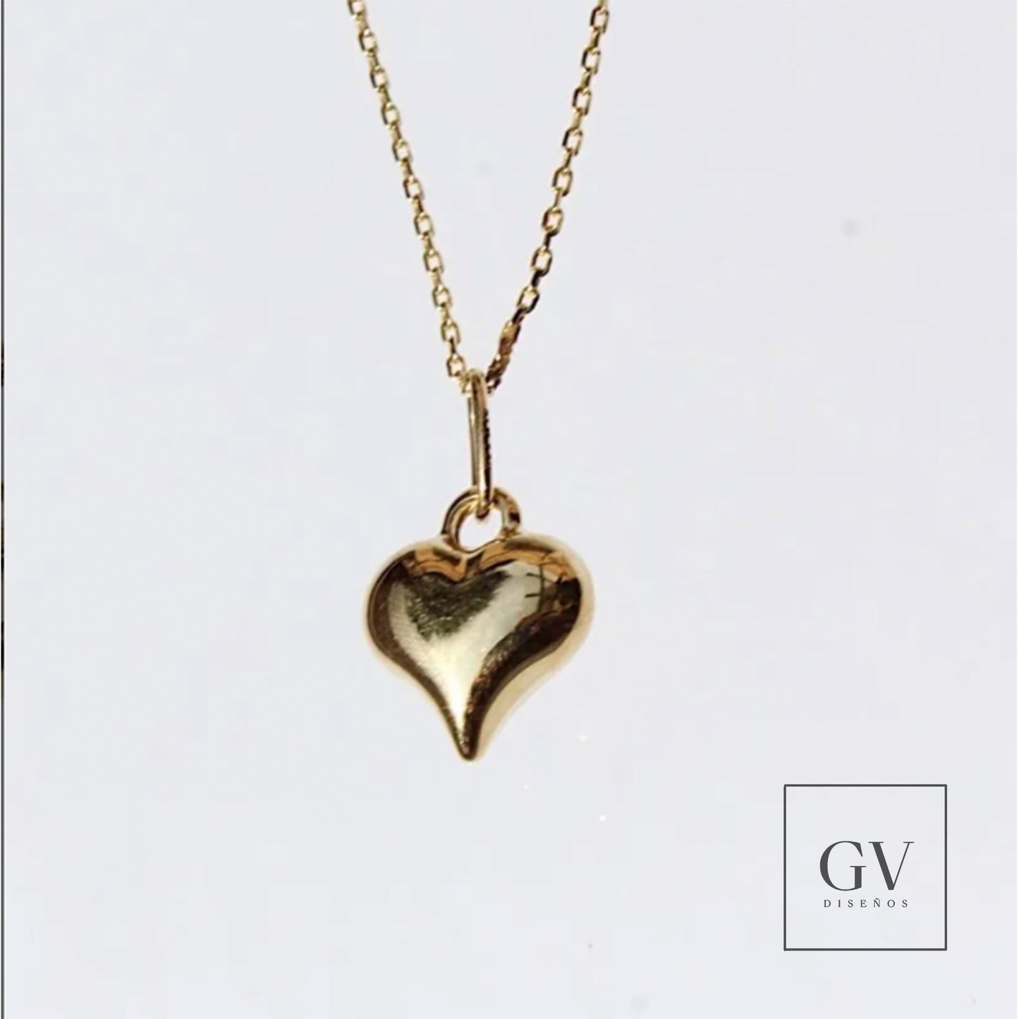 Collar Corazon Hermoso 14 Kilates