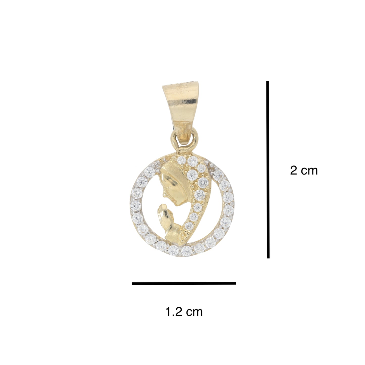 Medalla Virgen Madonna 14 Kilates