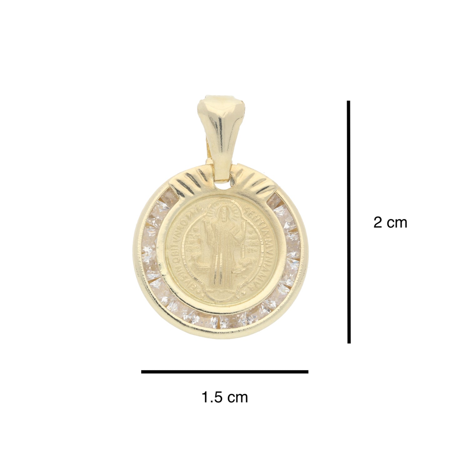 Medalla San Benito Oro 14 Kilates