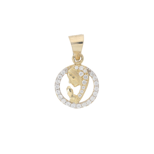 Medalla Virgen Madonna  14 Kilates