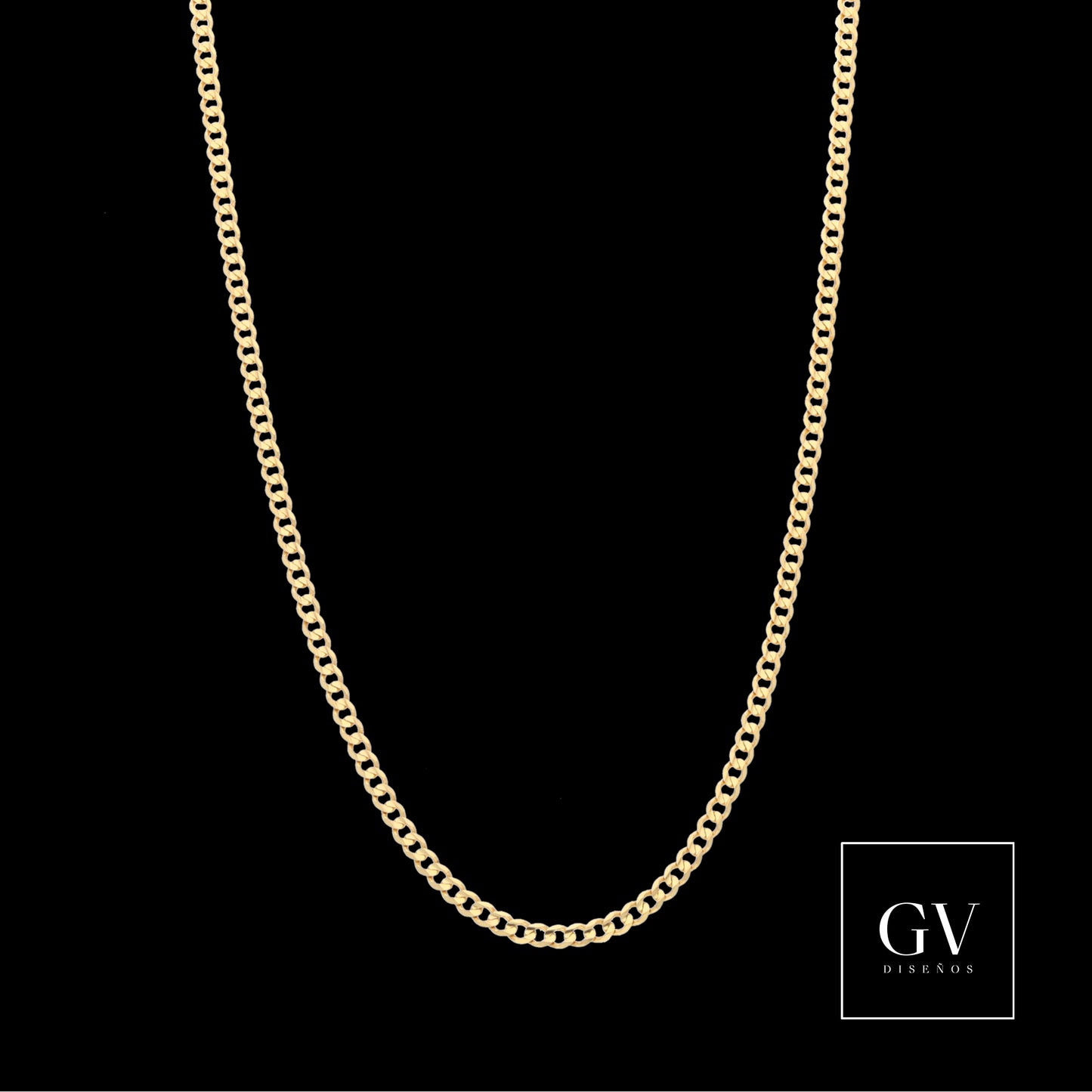 Cadena Barbada 10 Kilates 4 mm