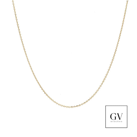 Cadena Rolo Inglesa Eslabón Redondo Oro de 14 Kilates