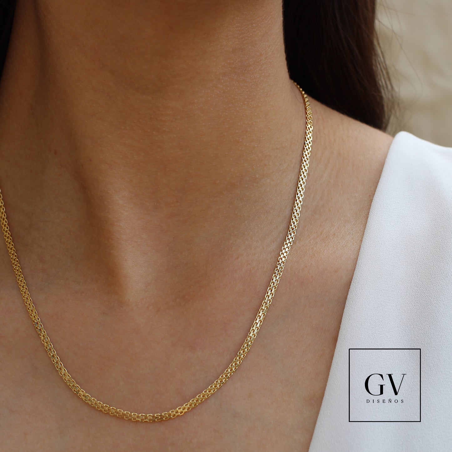 Cadena Brismarck en Oro de 14 Kilates UNISEX