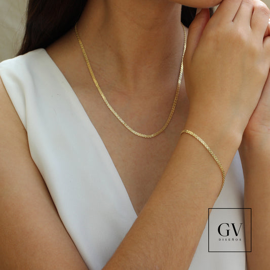 Pulso Brismarck Oro de 14 Kilates para Dama