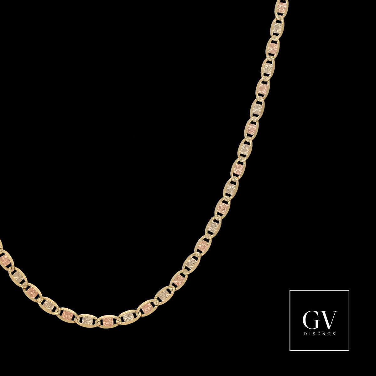 Cadena Estilo Marinero Caballero Oro 14 Kilates 60cm
