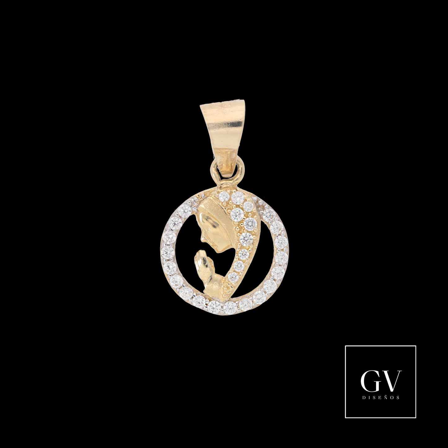 Medalla Virgen Madonna 14 Kilates