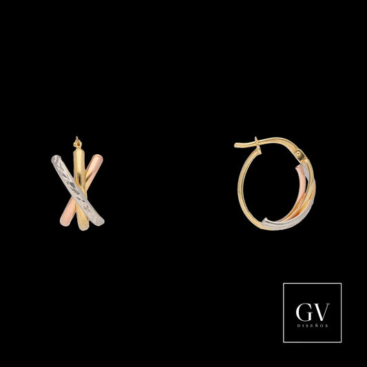 Aretes Trieste Oro 14 Kilates