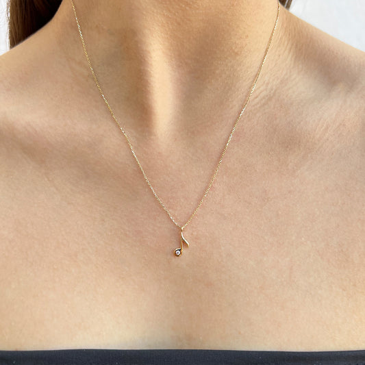 Gargantilla Nota Musical Oro 10 Kilates