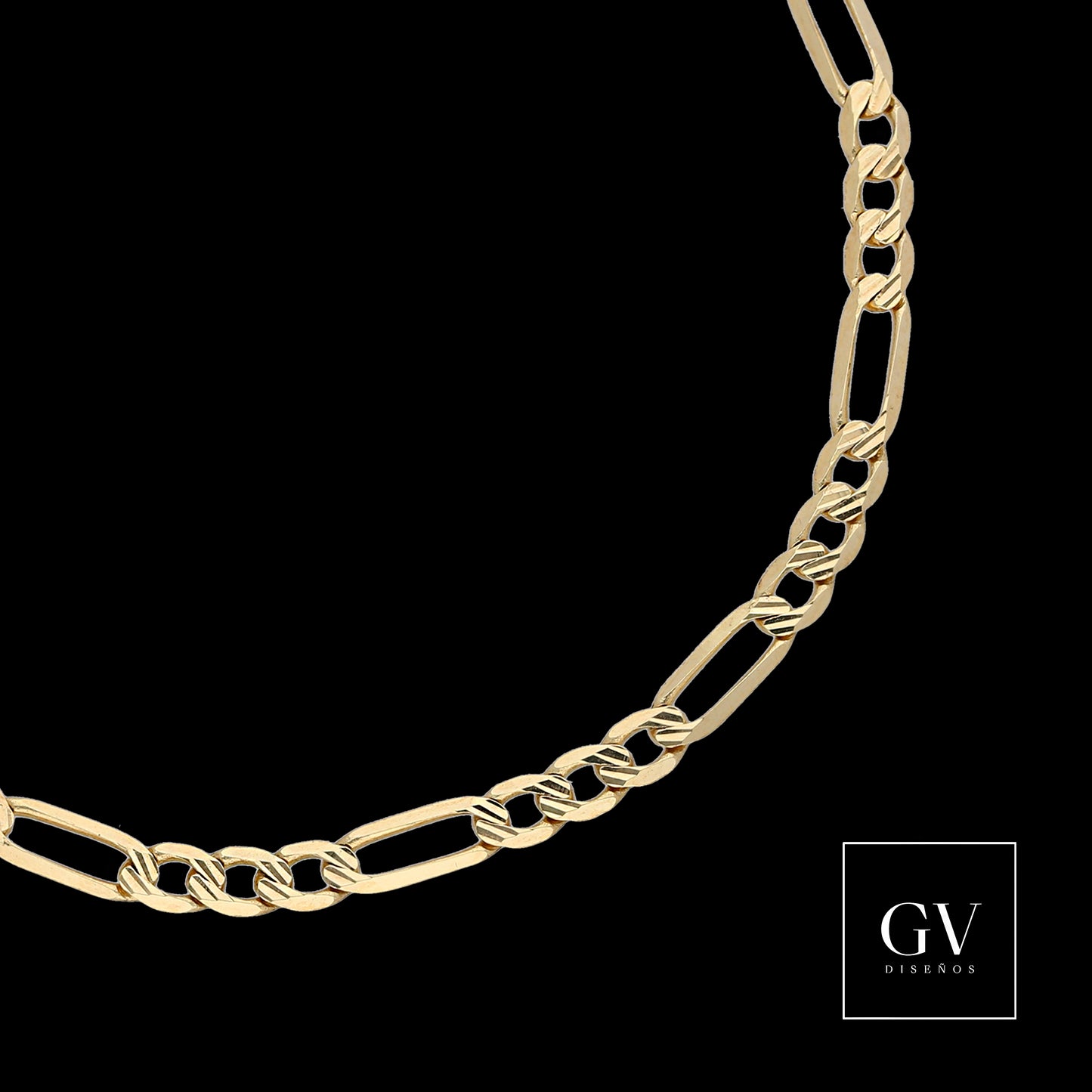 Pulso Estilo Figaro 4 mm Oro Italiano 14 Kilates