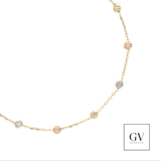 Pulso Satélites Diamantado Oro 14 Kilates