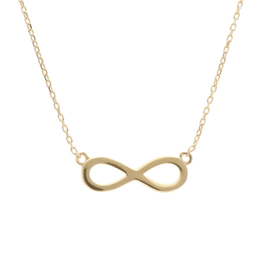 Collar Gargantilla Oro 10K Kilates Diseño Infinito Liso 45 CM