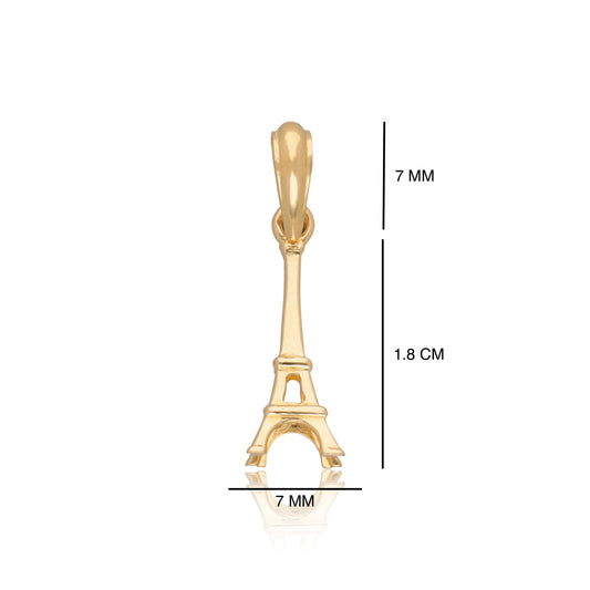 DIJE DE ORO SÓLIDO 10K Y 14K DISEÑO TORRE EIFFEL PARIS